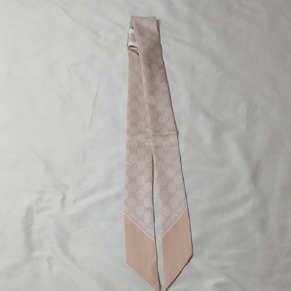 Gucci Accessories - Gucci Blush GG Logo Silk Scarf Wrap